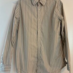 Banana Republic Men's Striped Button Down Shirt - Pearl Snaps